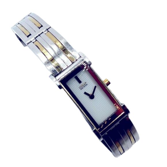 Citizen Ciena Eco-Drive Two Tone Silver & Gold Stainless Steel Quartz Watch VGUC - Picture 1 of 8